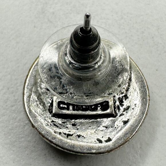 Chico's Rhinestone Studded Stud Earrings Pierced Pair - Picture 3 of 9